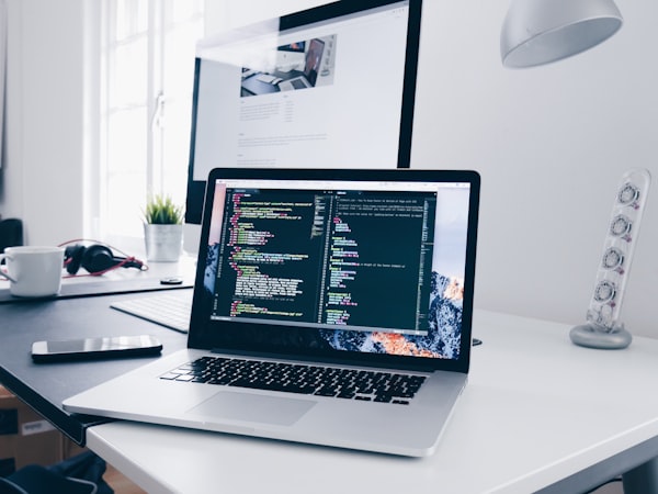 Modern web development workspace