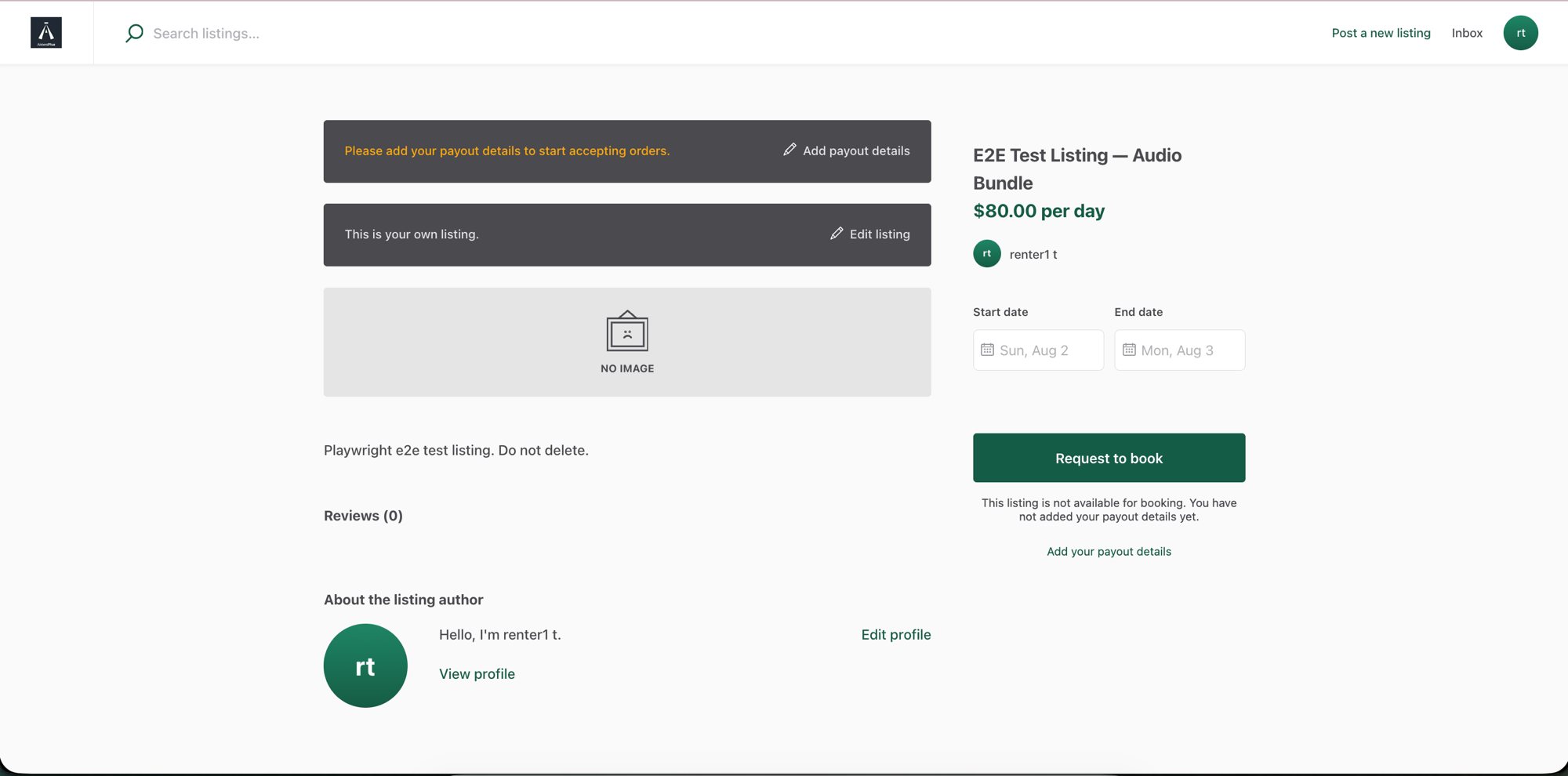 AidersPlus — Premium Peer-to-Peer Event Equipment Rental Marketplace Screenshot