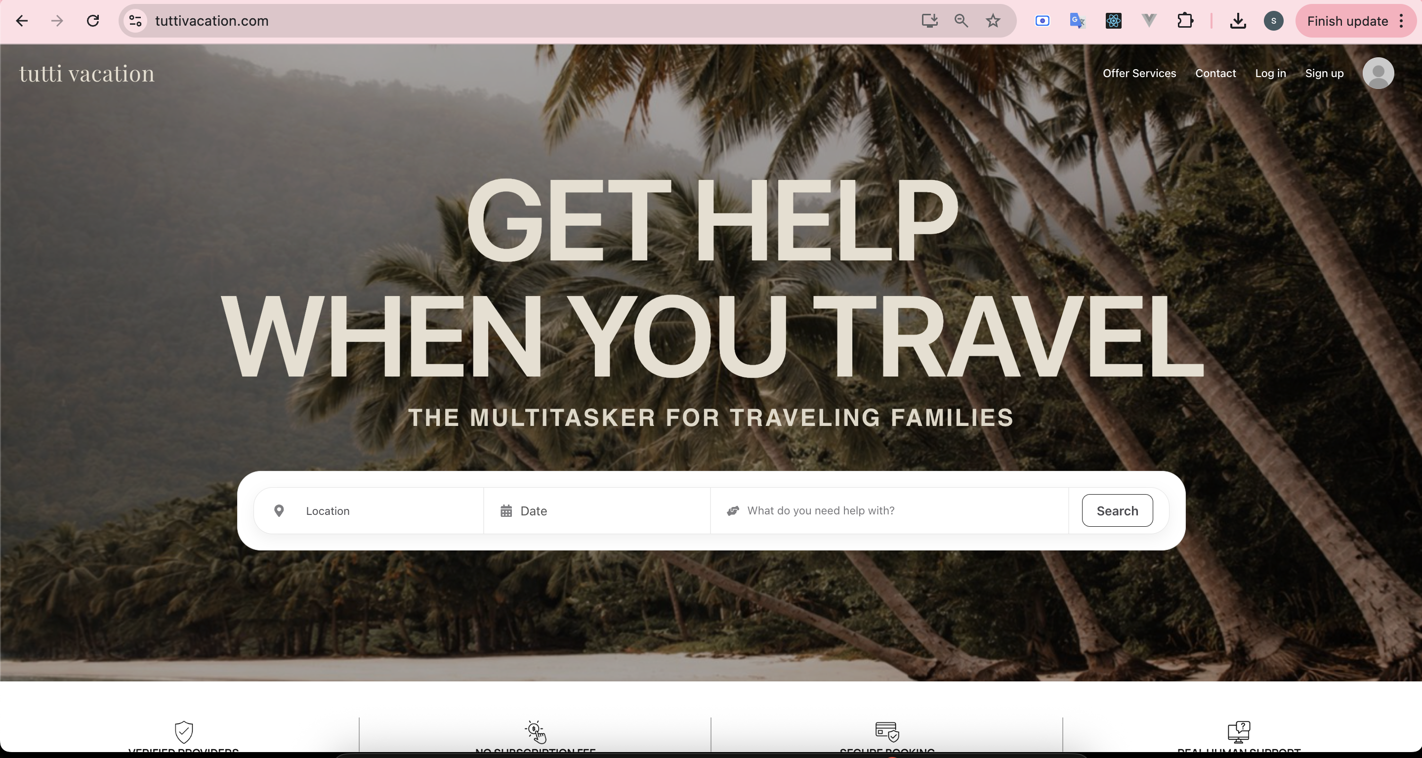 Tutti Vacation — Building a Custom Marketplace for Vacation Services Screenshot