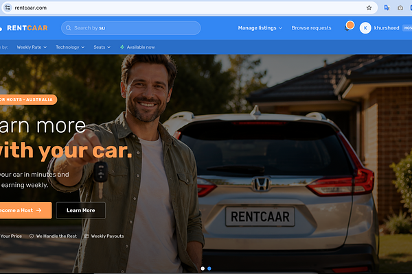 Rentcaar — Peer-to-Peer Car Rental Marketplace